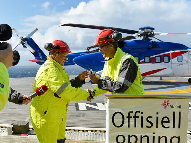 Gudrun was officially opened by the Prime Minister of Norway Erna Solberg. Photo by Statoil