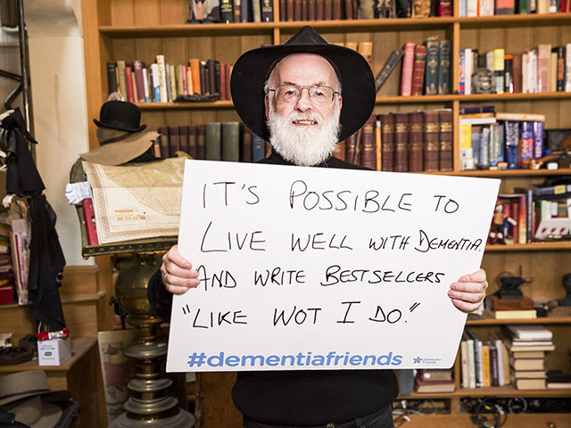 Author Terry Pratchett, who lives with dementia, helps to highlight that people with the disease can still live fulfilling and rewarding lives