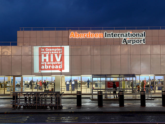 NHS Grampian ran an awareness raising campaign at Aberdeen Airport last December, which included the groundbreaking use of a giant projection on the airport front reminding travellers of the risks.