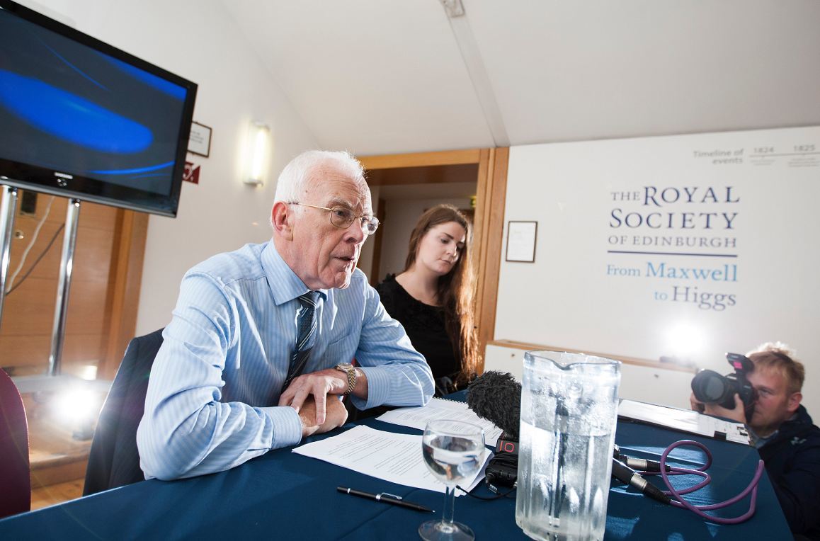 Sir Ian Wood speaks to the media in Edinburgh