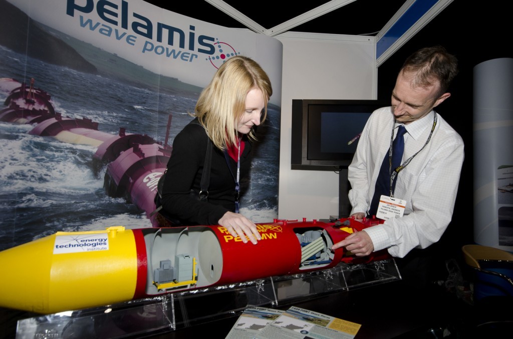 Pelamis at last year's exhibition in Aberdeen