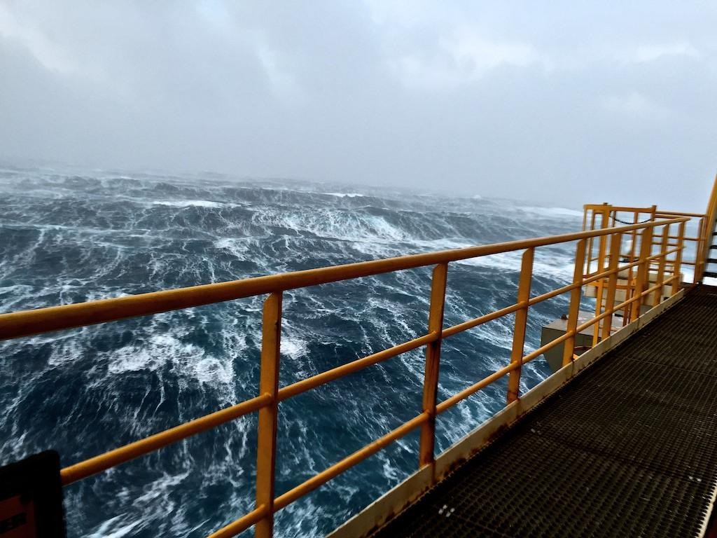 Incredible waves were captured in the North Sea as storms hit Scotland