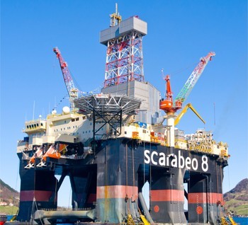 The Scarabeo 8 semi-submersible drilling rig