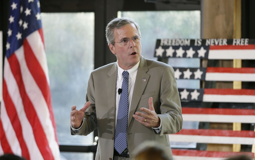 Republican presidential candidate former Florida Gov. Jeb Bush