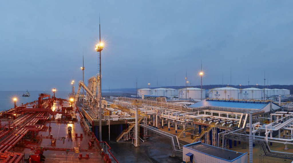 A Novatek facility on Russia's Gulf of Finland coast.