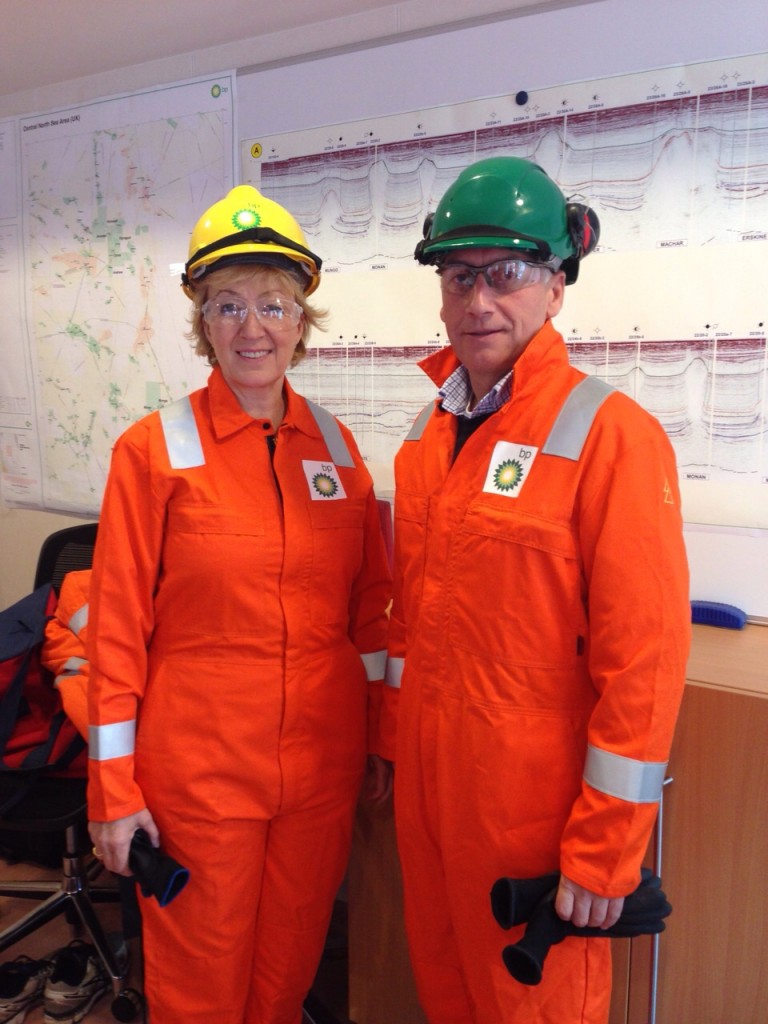 UK Energy Minister Andrea Leadsom with Trevor Garlick