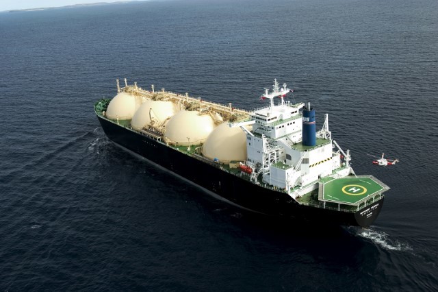 An LNG tanker