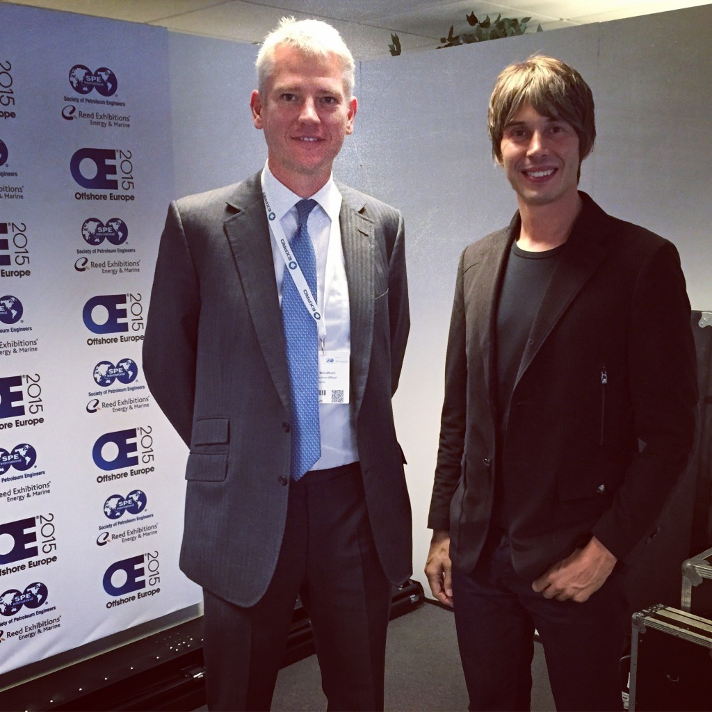 Charles Woodburn with Professor Brian Cox