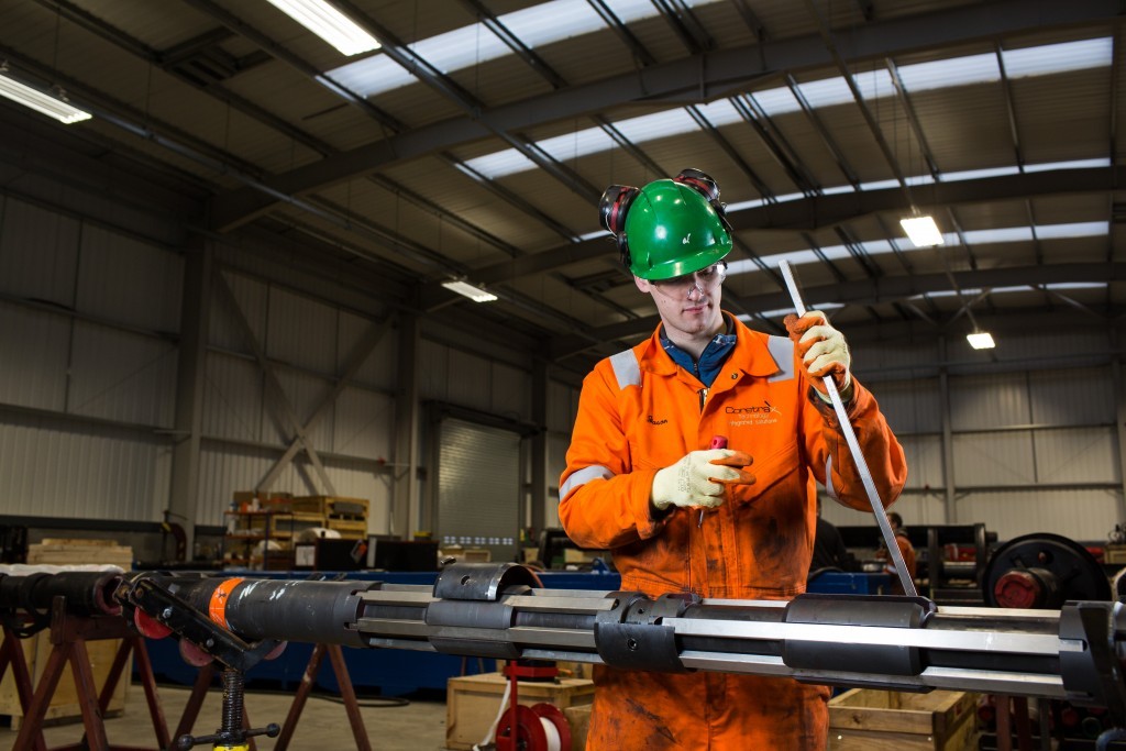 An engineer at work at Coretrax's Aberdeen facility.