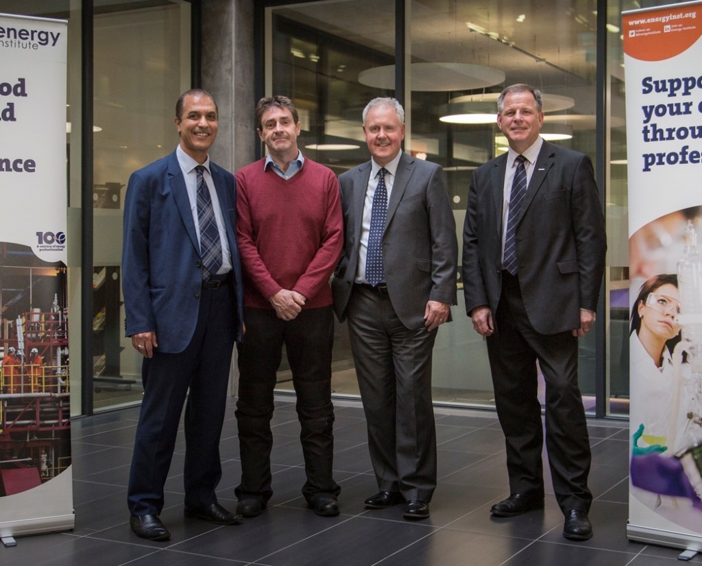 From Left: Dr Mohamed Amish, Professor Jim Anderson, Dave Stewart, and Nigel Bradburn