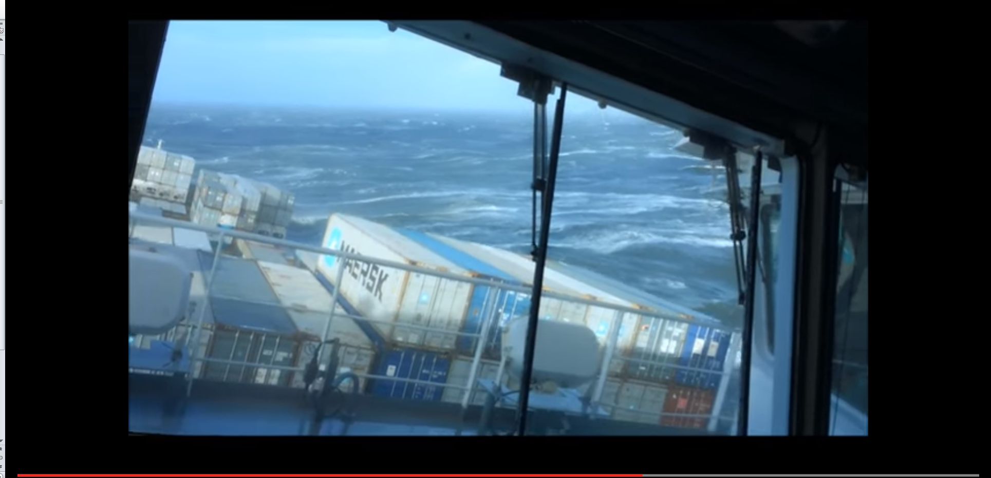 Choppy waves hit this vessel in the North Sea