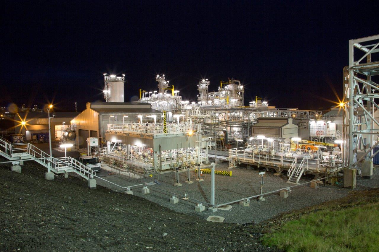 The Shetland Gas PLant where output from Laggan-Tormore is treated.