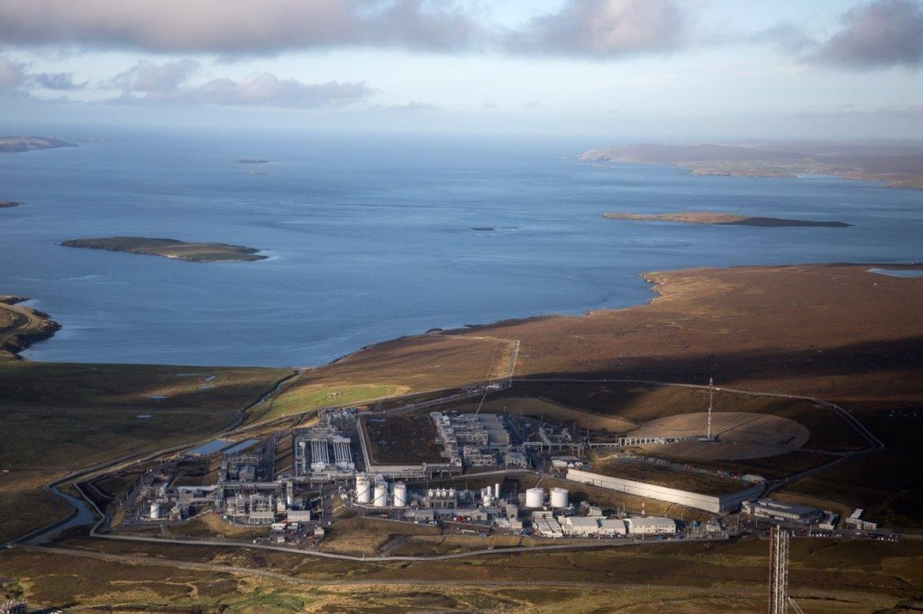 Shetland Gas Plant, which takes gas produced from the Greater Laggan Area.