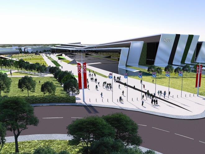 Artist's impression of the AECC at dyce