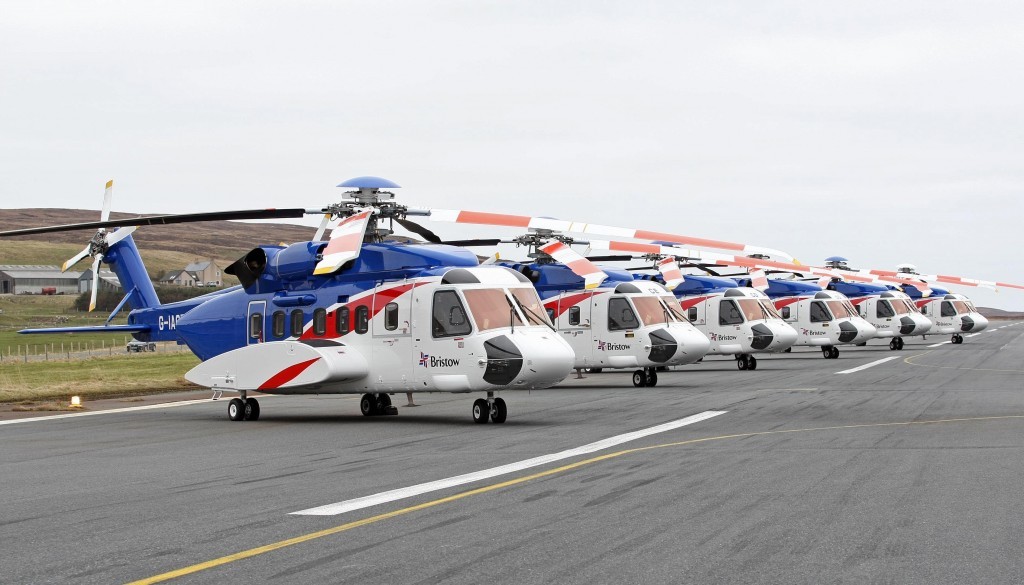 File photo of Bristow’s S92 Fleet in Shetland.