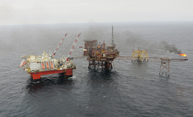 The Safe Boreas, pictured left, lands extension in the North Sea