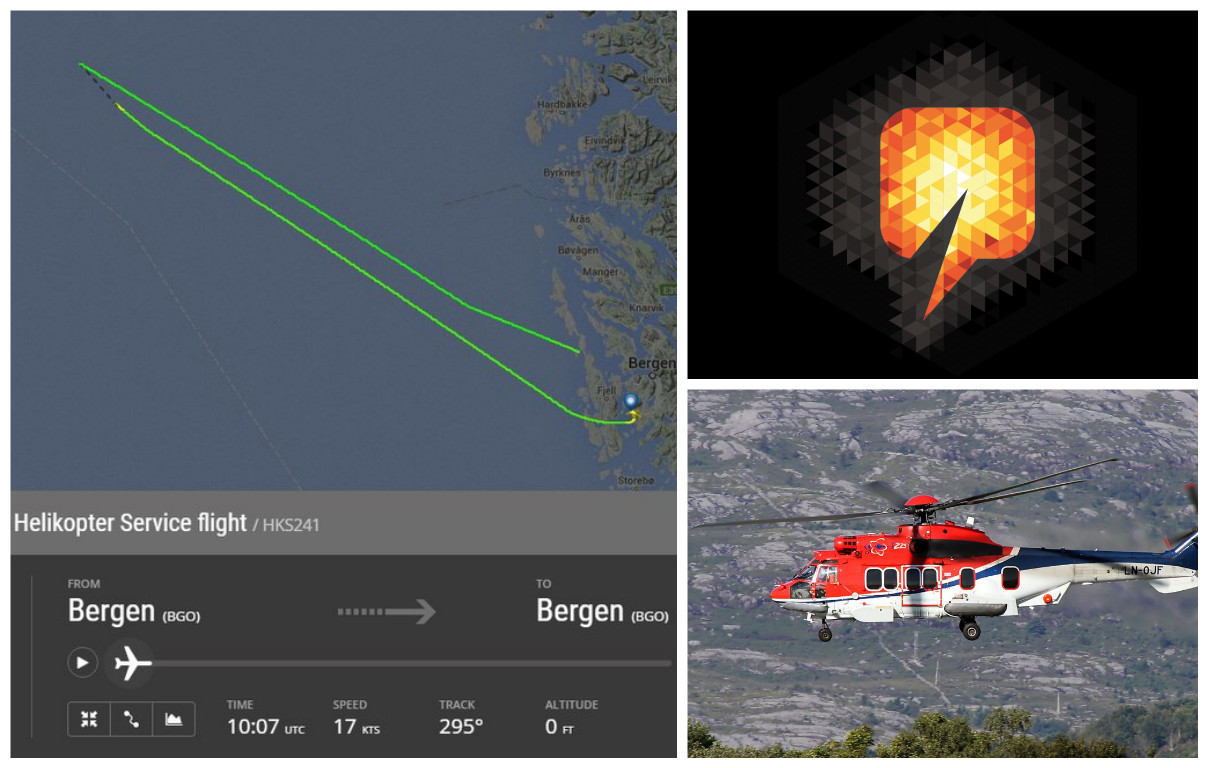 A helicopter crash into the North Sea on Friday.