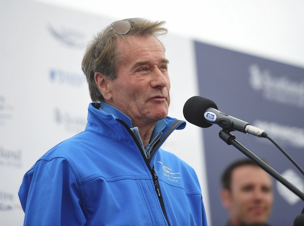 Mike Loggie, chief executive of Saltire Energy, speaking at the Paul Lawrie Tournament final at Murcar Links Golf Course in August 2015.