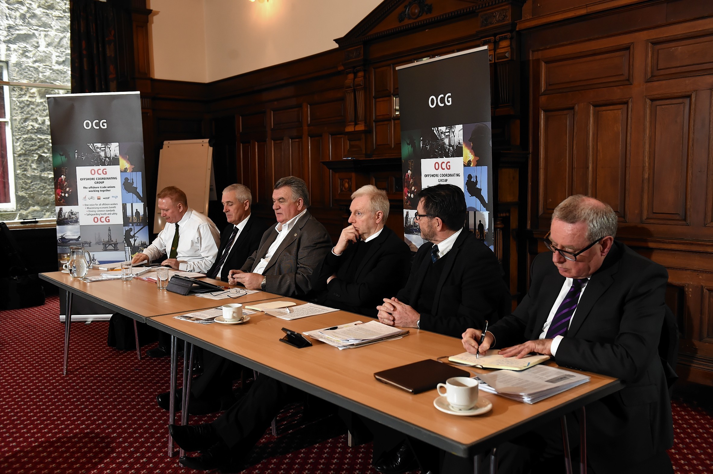 Union leaders at the launch of the OCG in Aberdeen this year.