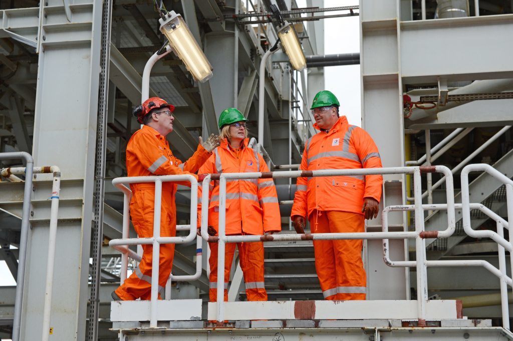 Decc scrapped: Pictured former Secretary of Energy and Climate Change Amber Rudd (centre)