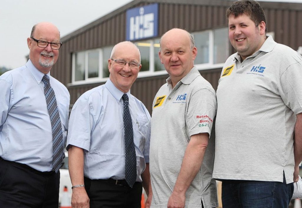 Highland Industrial Supplies welders. Left-to-right:
Allan Forrest, welding business development manager.
Fergus Ross, welding manager.
Alan Clark, welding sales.
Cameron Grant, welding sales.