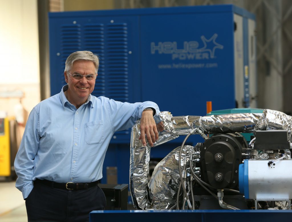 Professor Dan Wright, founder of Heliex Power.