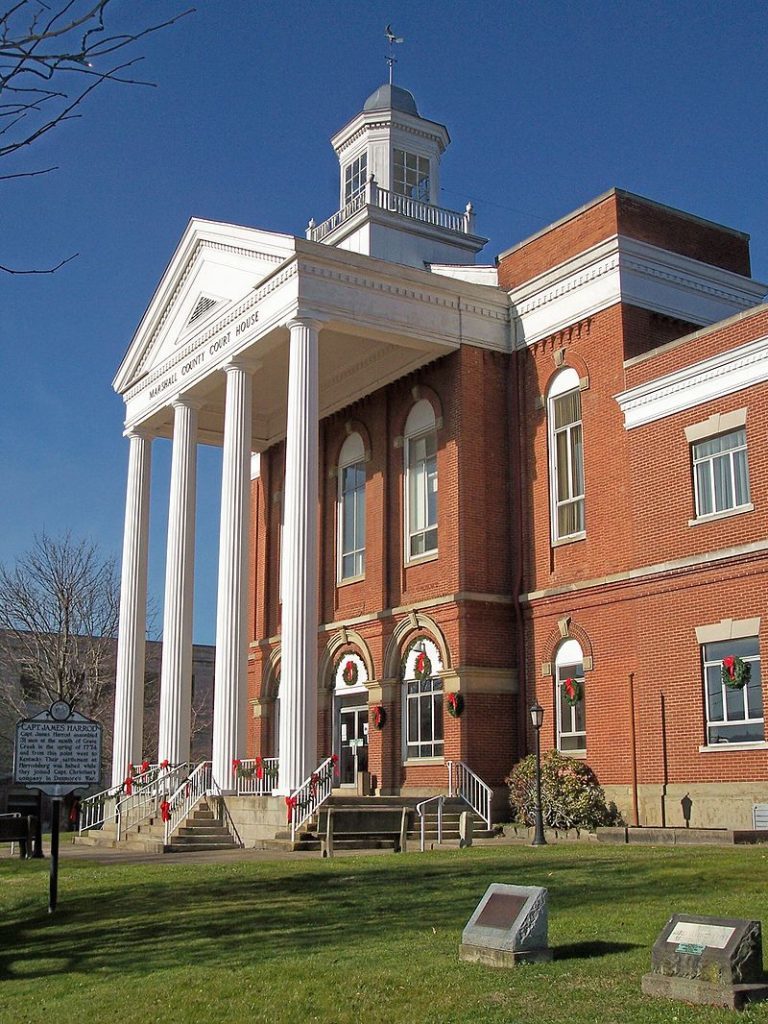 The Marshall County courthouse in West Virginia