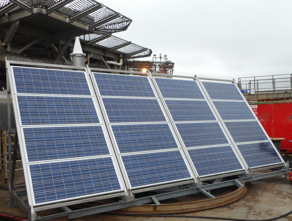 Pharos solar skid installed on the Brent Delta platform