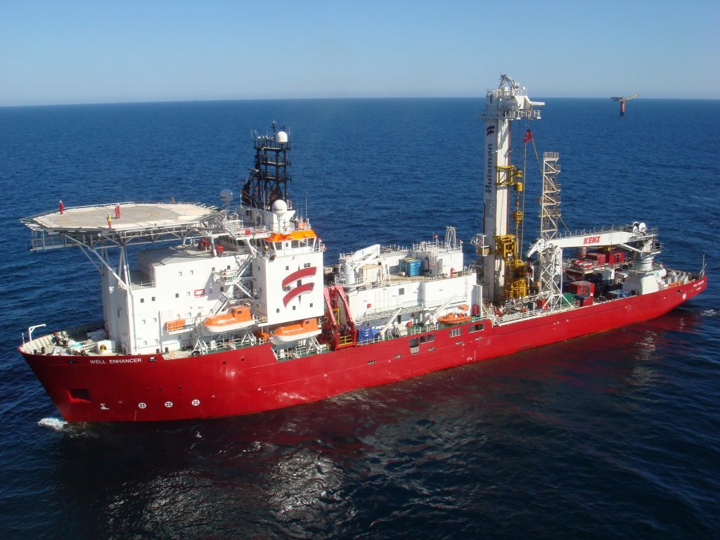 The Well Enhancer vessel at sea