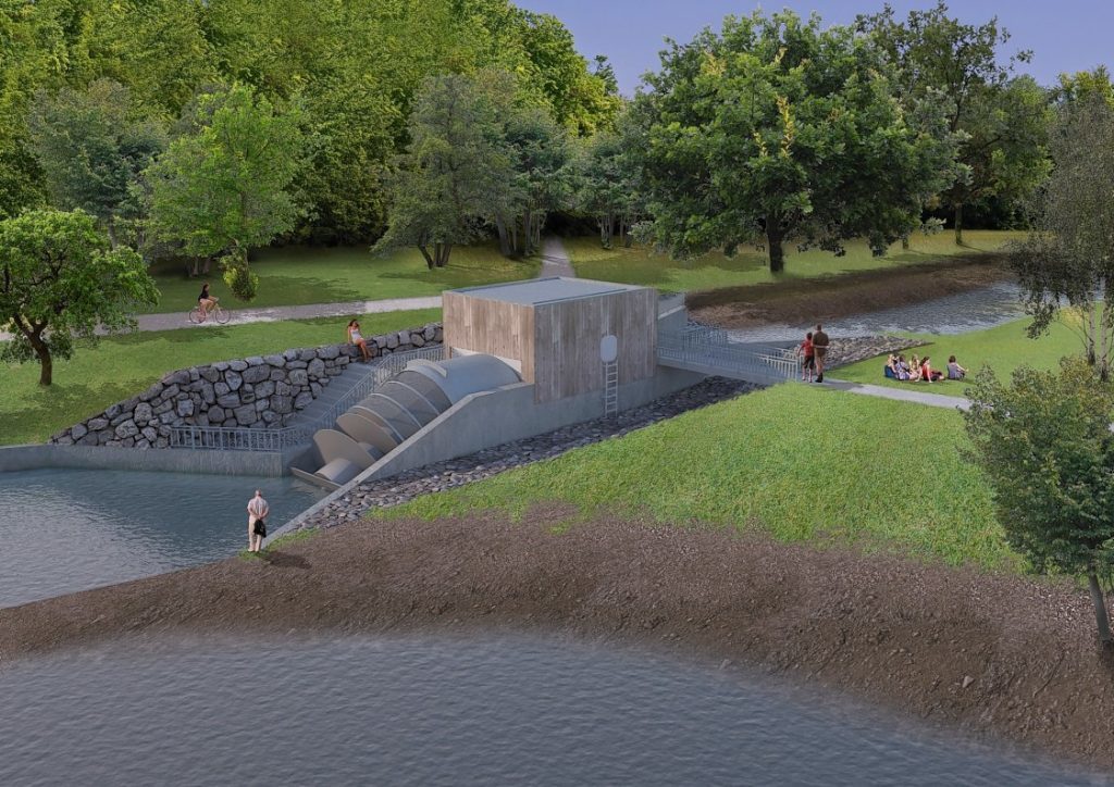 An artists rendering of Aberdeen Community Energy's Donside Hydro scheme