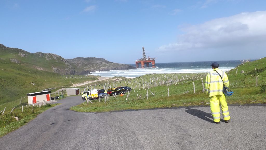 The Transocean Winner shortly after it ran aground last month