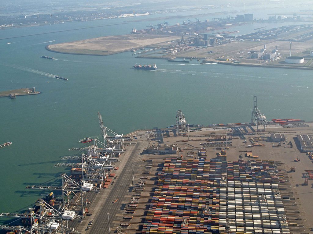 The port of Rotterdam.