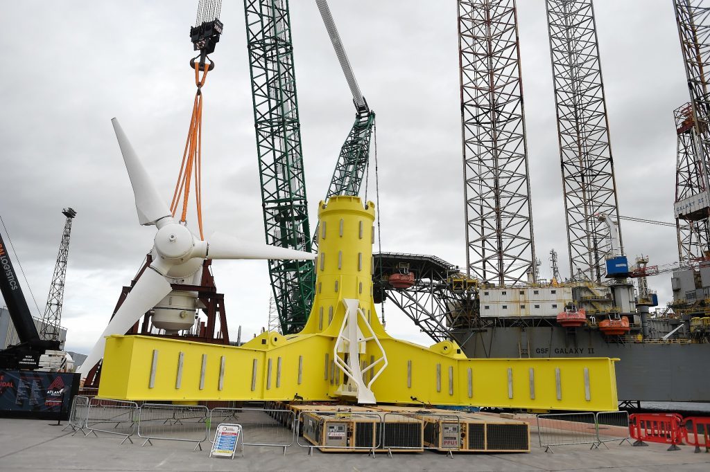 An underwater turbine for the Meygen project in the Pentland Firth