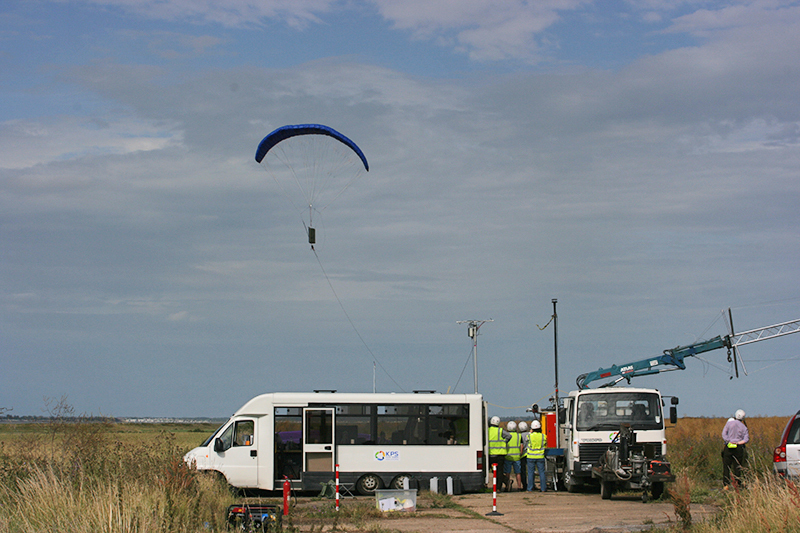 One of KPS's power generating kites in action.