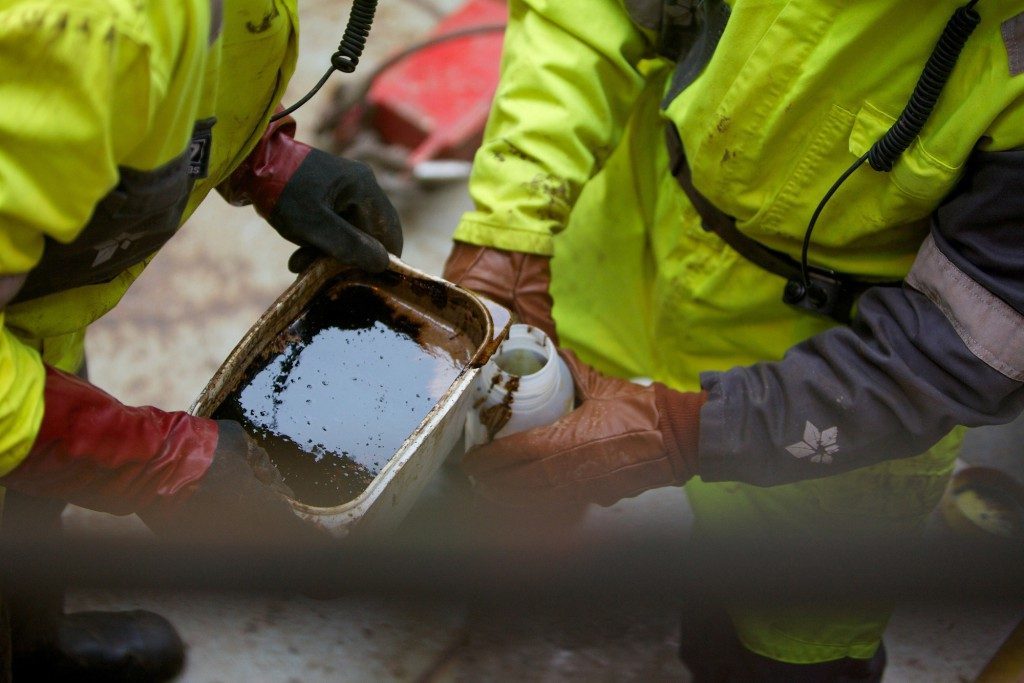 Core sample at Johan Sverdrup 
Photo: Anette Westgard - Statoil