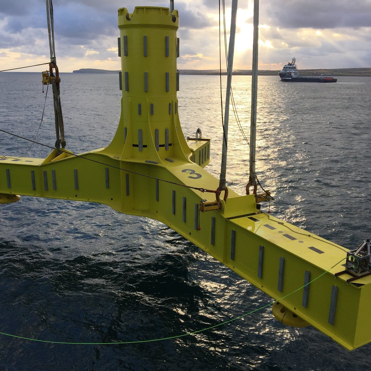 Installation work taking place on the MeyGen project