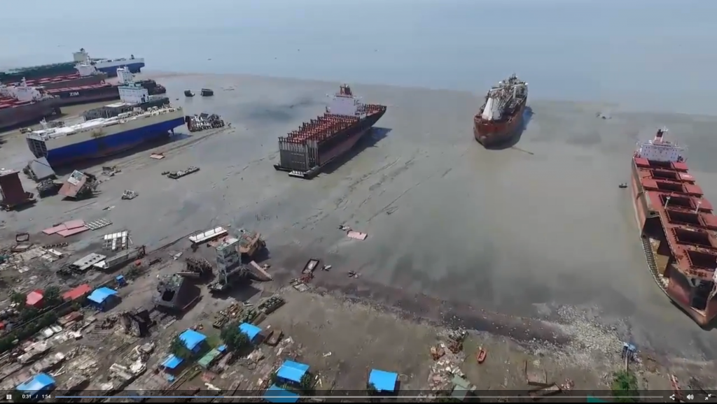 The North Sea Producer on a beach in Bangladesh