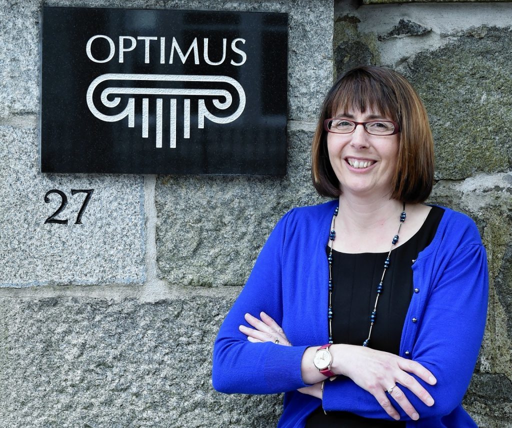 Linda Strachan, finance director of Optimus at Gordon House in Rubislaw Den North.
