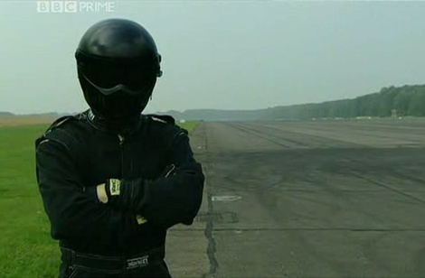 Perry McCarthy as the original Stig in Top Gear