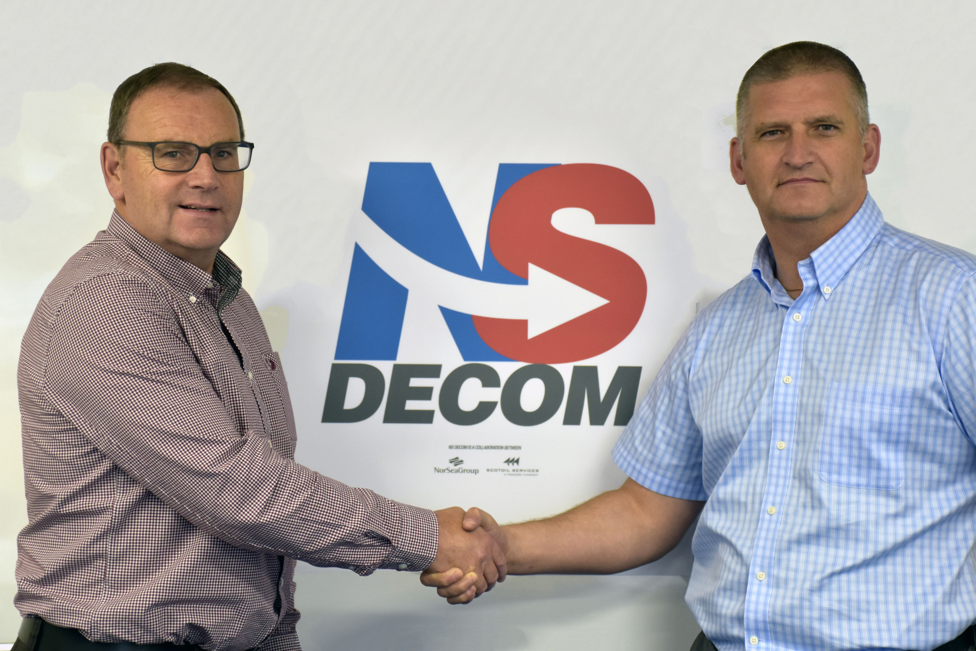 Left to right, NorSea Group (UK) MD Walter Robertson and Craig Smith, MD of Scotoil Services.