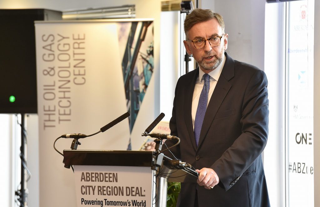 Lord Dunlop at the signing of the Aberdeen City Region Deal.