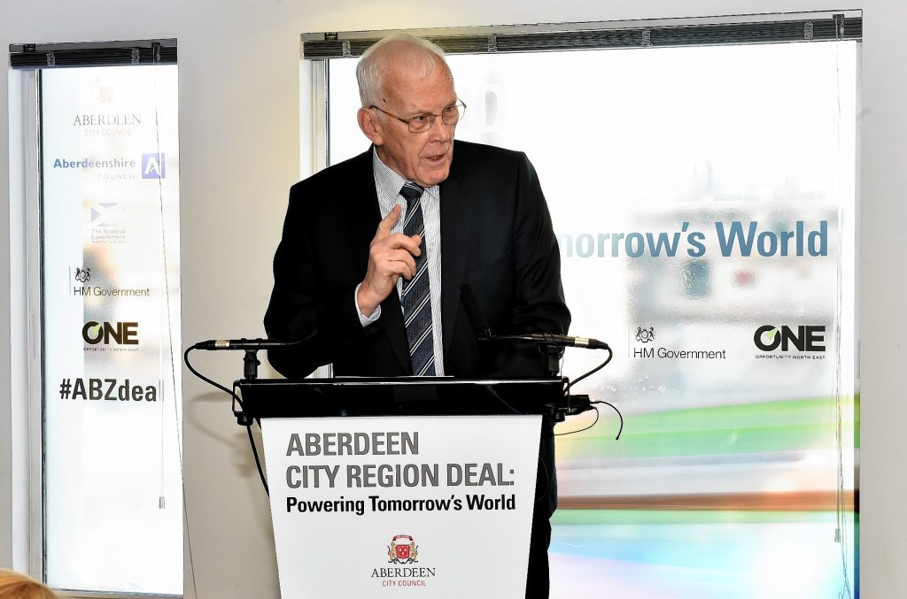 Sir Ian Wood at the signing of the Aberdeen City Region Deal