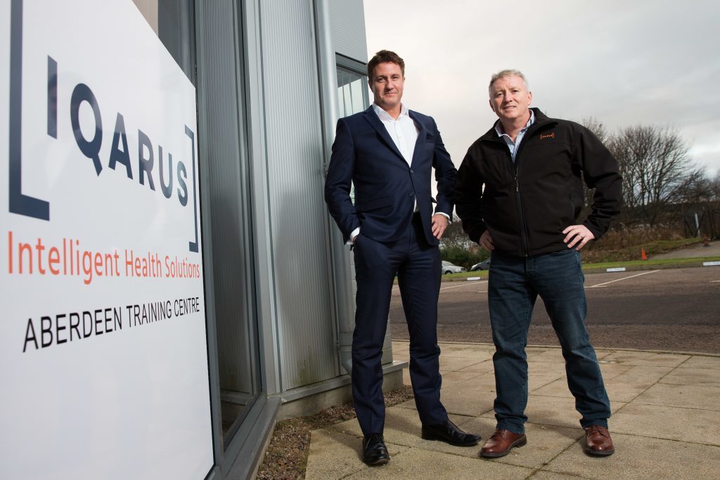 Andrew Hames, Iqarus chief commercial development manager, left, and Ged Healy, executive director of training and development at Iqarus,