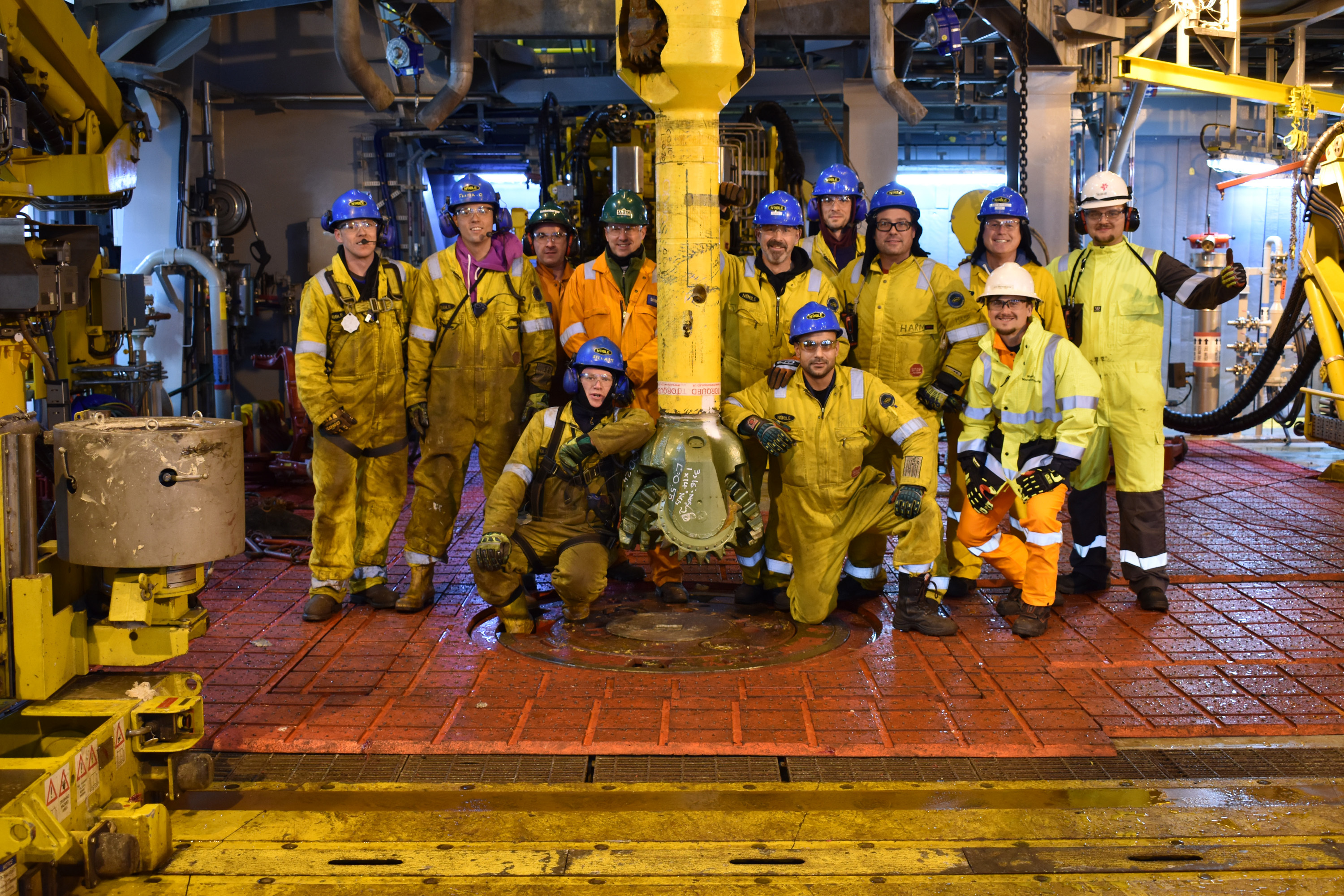 The drilling team on Mariner. Photo from Statoil