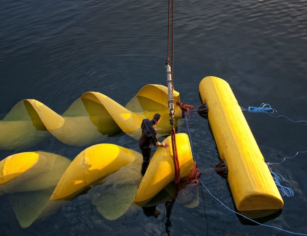 Corkscrew Turbine, taken by Mike Brookes Roper at Orkney