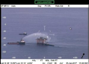 A third photograph of the operation. Coast Guard imagery courtesy of Coast Guard Aviation Training Center Mobile