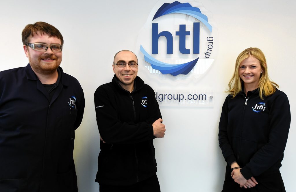 Apprentice Feature: HTL Group, Dyce, Aberdeen. In the picture are from left: James Beadles, Scott Ingram and Jo Donald.