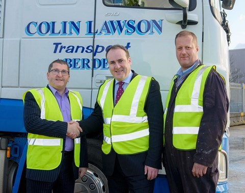Colin Lawson, energy minister Paul Wheelhouse and Craig Harris