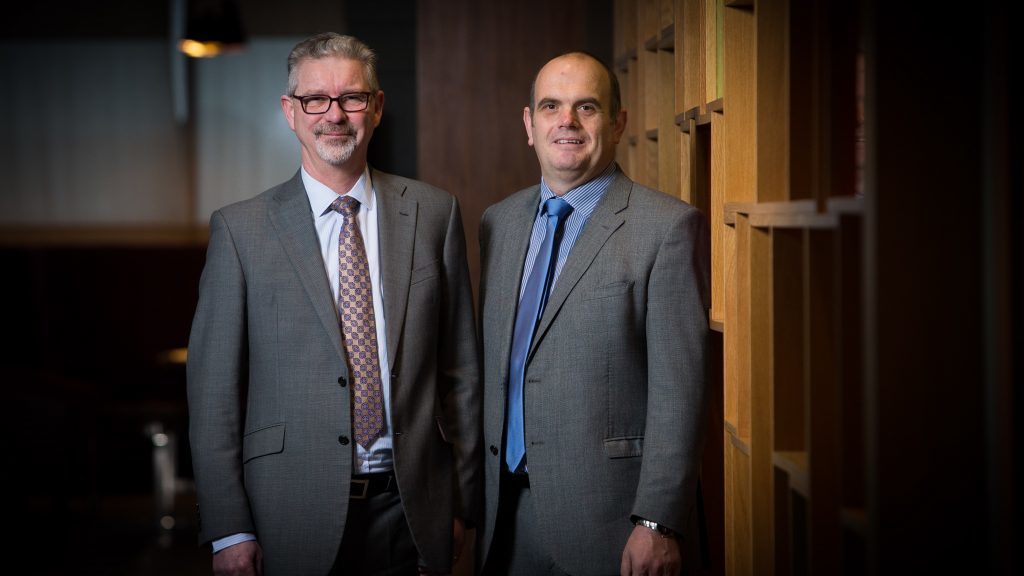 Mac managing director Graeme Reid, right, with Paul Shrieve, BV regional chief executive of North Sea offshore operations