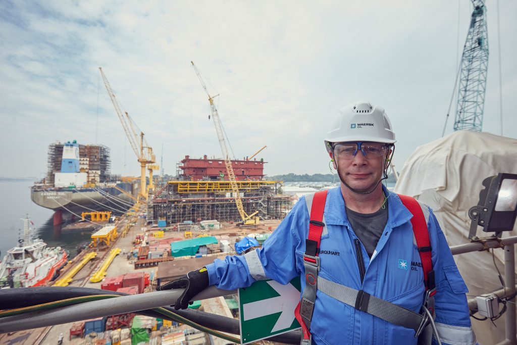 Martin Urquhart, Culzean project director for Maersk Oil, at the Admiralty Yard in Singapore. Photograph courtesy of Alfred NG Photography